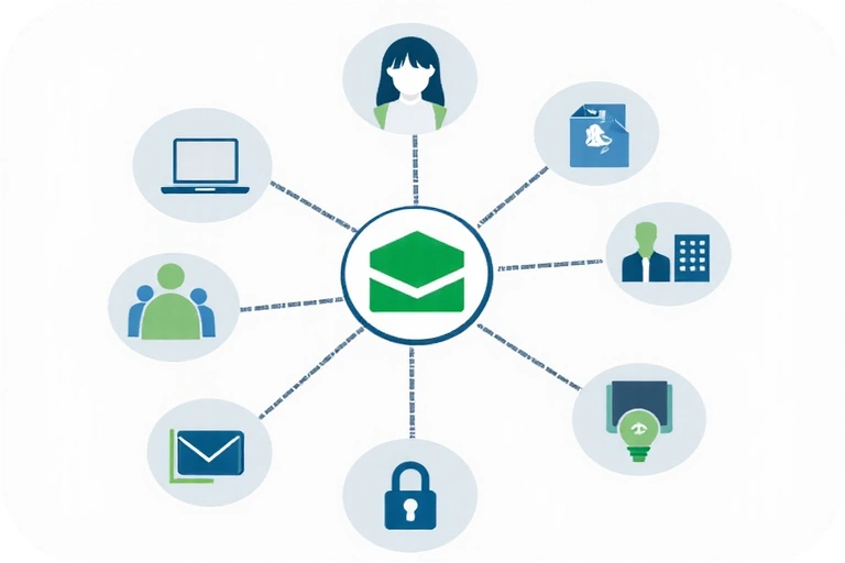 Icone che rappresentano dati personali, dati di utilizzo e dati di comunicazione