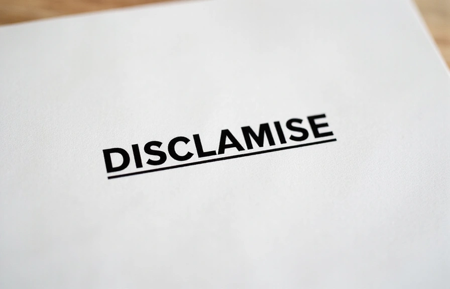 Simbolo di disclaimer su un documento