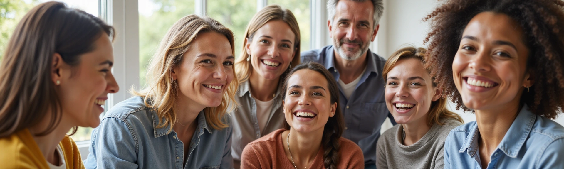 Persone felici e in salute che sorridono
